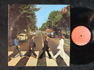 The Beatles Abbey Road Us Vintage Vinyl Record Re Issue Lp So - 383 (orange) Ex