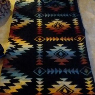Vintage Biederlack Native Southwest Snap Zip Sleeping Bag Liner Blanket 65”x51”