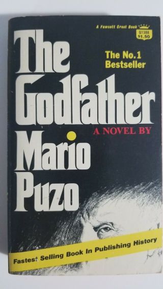 Vintage 1969 The Godfather By Mario Puzo Paperback Don Corleone Italy