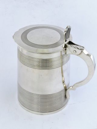 Fine Quality Georgian Silver Quart Tankard London 1807 By Thomas Hayter Beer Cup