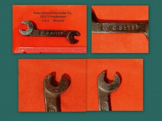 Vintage International Harvester Co.  G3173 Open Implement 4 1/2 " Wrench