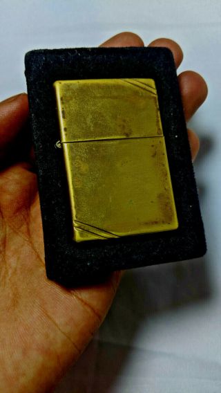 Rare Vintage 1936 Brass Zippo Lighter Pat.  2032695