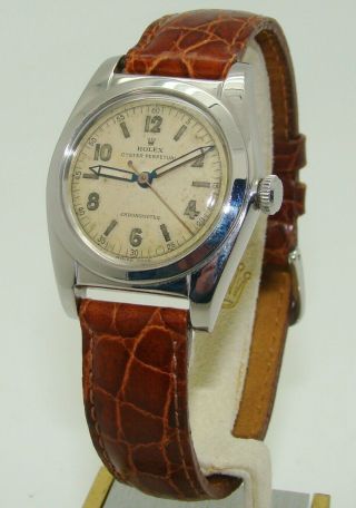 Vintage Rolex Stainless Steel Bubbleback 32mm Watch Ref.  2940 C.  1957 On Strap