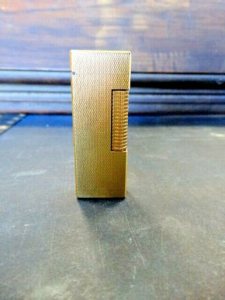 Vintage Dunhill Gold Plated Swiss Made Rollagas Textured Cigarette Lighter