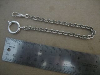 Vintage Unique S/Silver Pocket Watch Chain 9.  1/2 in.  Long 3