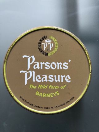 Parsons’ Pleasure Vintage Collectable Tobacco Tin