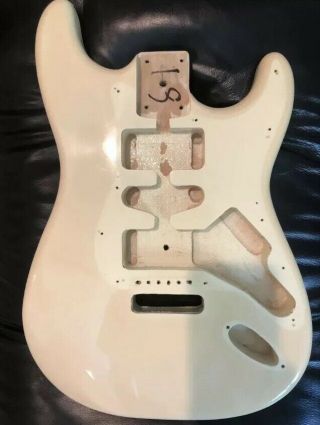 Fender Squier Affinity Vintage White Electric Guitar Body Strat Stratocaster