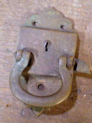 Vintage Brass Lift/lever Ice Box Door Latch