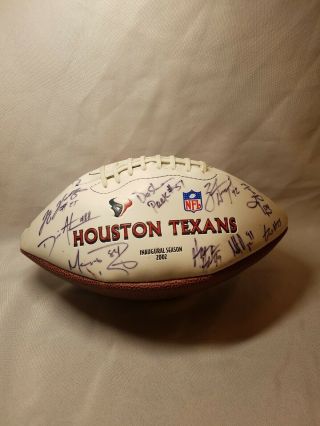 Houston Texans 2002 Inaugural Season Football,  Autographed By Many Players