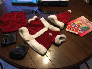Vintage Teddy Ruxpin Santa Outfit With Book Tape.