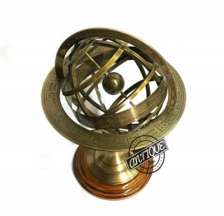 Vintage Old London Armillary Sphere Clock Globe 5 " Inches Small Halloween Gift