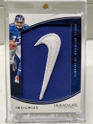 2016 Immaculate Odell Beckham Jr Insignias Game Worn Nike Patch - Awesome Card