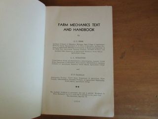 Old FARM MECHANICS Book MACHINERY SHOP METAL WORK WELDING FORGE TOOLS TRACTOR, 2