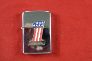 2003 Harley Davidson 1 One Us Flag Chrome Metal Zippo Lighter -