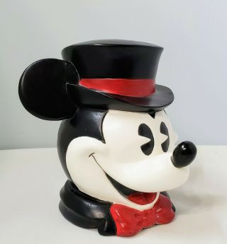 Rare Vintage Disney Mickey Mouse Music Box " Puttin On The Ritz " Top Hat Ex Cond.