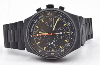 Vintage Porsche Design 7176s Black Chronograph Small Wrist Size Running