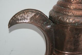 64 cm RARE Dallah Hallmark islamic art Coffee Pot Copper Kuwait Bedouin 4.  905 gr 3