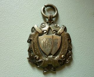 Vintage/antique 1900 - 1 Silver Fob,  Medal,  Pendant 17.  8g Didsbury Lads Club.  Gym