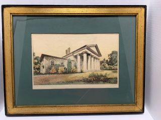 Vintage Fagin Mercier Etching American Homestead Signed The Home Of Robert E Lee