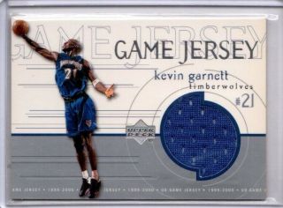 1999 - 00 Upper Deck Game Jerseys Gj5 Kevin Garnett Game