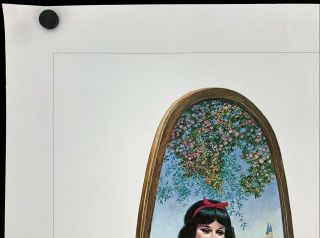 Vintage 1987 Disneyland SNOW WHITE and the SEVEN DWARFS Poster Cast Members 2