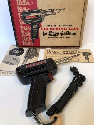 Vintage Weller Soldering Gun.  Model 8200 - 100/140 Dual Heat W/ Box