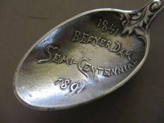 Rare Antique 1800 Gorham Wh Thorp Sterling Silver Souvenir Spoon Beaver Dam Wisc