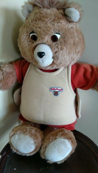 Vintage Wow 1984 85 Teddy Ruxpin - Audio Casette Plays & Mouth Moves,  Outfit