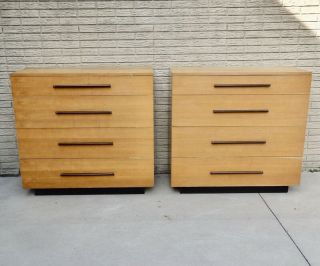 Gilbert Rohde Herman Miller Art Deco American Ash Chests With Desk