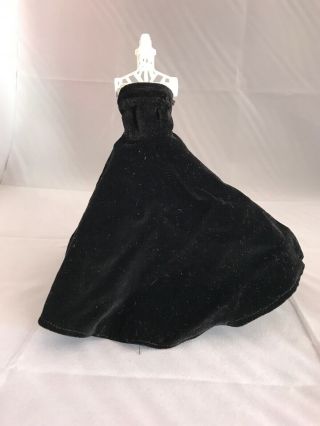 Vintage Vogue Jill Doll Strapless Black Velvet Dress