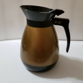 Vintage West Bend Insulat Thermo - Serv Black Gold Coffee Carafe Pitcher 44 Ounce