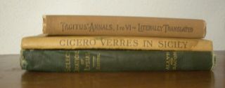 3 Vtg Hc Pocket Book - Annals Of Tacitus - Cicero Verres Sicily - Orations Lysia