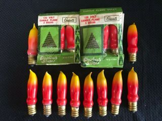 16 Vintage Christmas Flame Tip C7 Light Bulbs Red/orange/yellow Candle Bulb