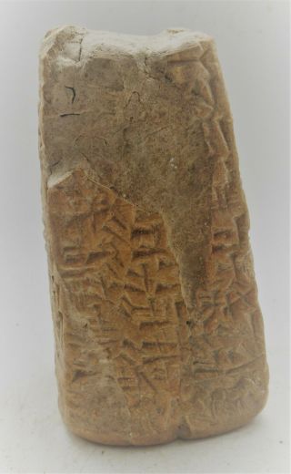 Scarce Circa 3000bc Ancient Near Eastern Clay Object With Early Form Of Writing