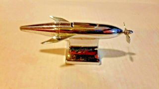 Chrome Torpedo Table Lighter By Continental 1947 Antique