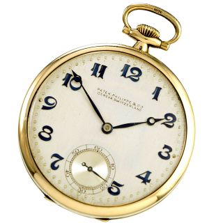 Gold Patek Philippe Pocket Watch | 20 Jewel Movt,  18k Gold Case,  Box