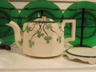 Vintage Ceramic Tea Pot & Stand,  Marked 