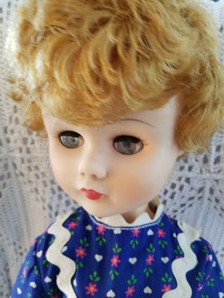 Vintage 1950s 24 Inch High Heeled Doll Hard Plastic Soft Face