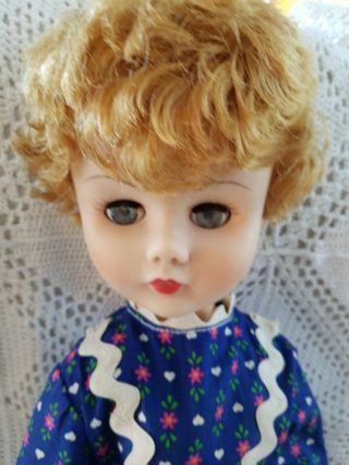 Vintage 1950s 24 Inch High Heeled Doll Hard Plastic Soft Face 2