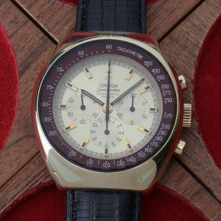 Omega Speedmaster Mark Ii 861 Cal Chronograph Keeps Time Gold Tone 145.  034