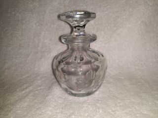 Vintage A.  H.  Heisey & Co.  Newark,  Ohio Clear Glass Etched Floral Perfume Bottle