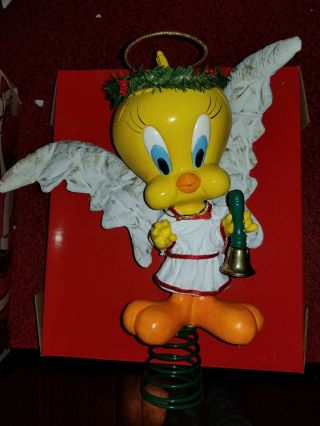 Vintage Warner Bros Tweety Bird Christmas Tree Topper W Box