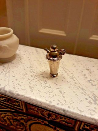 ONE MINIATURE ANTIQUE STERLING SILVER COCKTAIL SHAKER,  DOLL HOUSE 1:12 scale 3