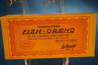 VINTAGE SOUTH BEND FISH - ORENO MARKED NO.  953 WITH PAPER PIKE FINISH 3