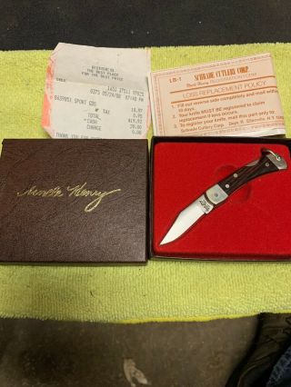 Ntsa Vintage Schrade,  Usa " Uncle Henry " 2 1/4 " Closed Lockback Pocket Knife Lb1