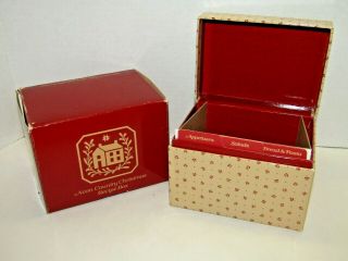 Vintage Avon Country Christmas Recipe Box With Better Homes & Gardens Cards