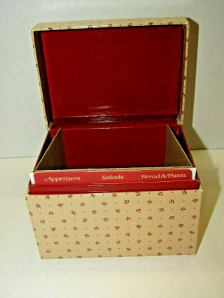 Vintage Avon Country Christmas Recipe Box With Better Homes & Gardens Cards 2