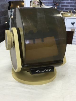 Vintage Rolodex Rotary Business Card File With Swivel Base Model No.  Sw - 24c