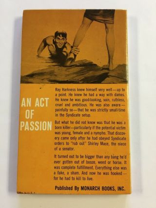 An Act of Passion Wenzell Brown vintage sleaze GGA paperback Monarch 3