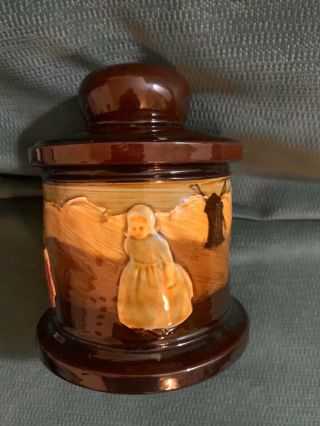 Antique Royal Doulton Kingsware Tobacco Jar Made 1900 Dutch Scene 2